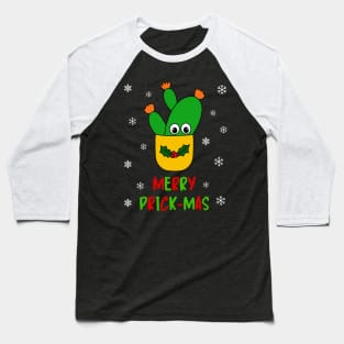 Merry Prick Mas - Opuntia Microdasys Cactus In Christmas Holly Pot Baseball T-Shirt